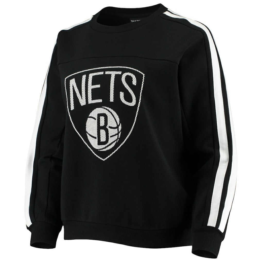Brooklyn Nets The Wild Collective Women's Perforated Logo Pullover Sweatshirt