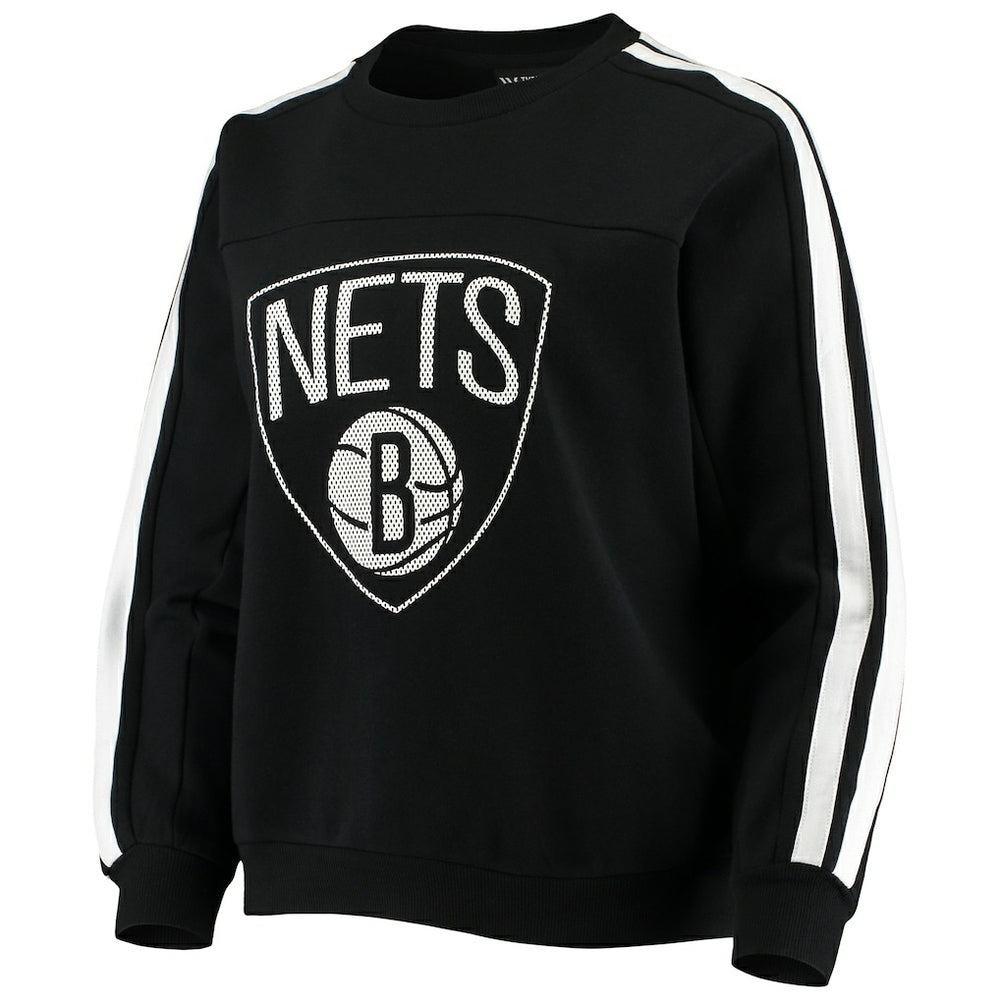 Brooklyn Nets The Wild Collective Women's Perforated Logo Pullover Sweatshirt