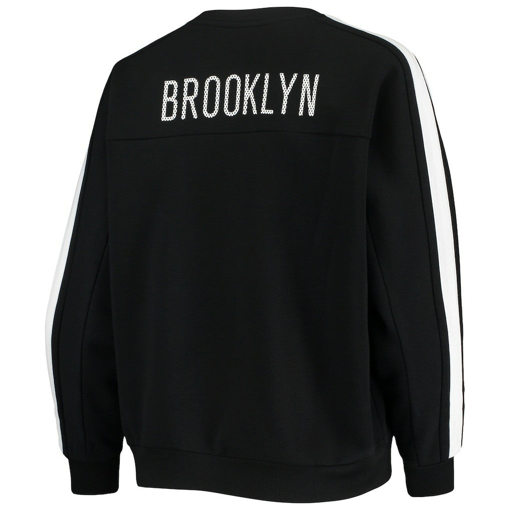Brooklyn Nets The Wild Collective Women's Perforated Logo Pullover Sweatshirt