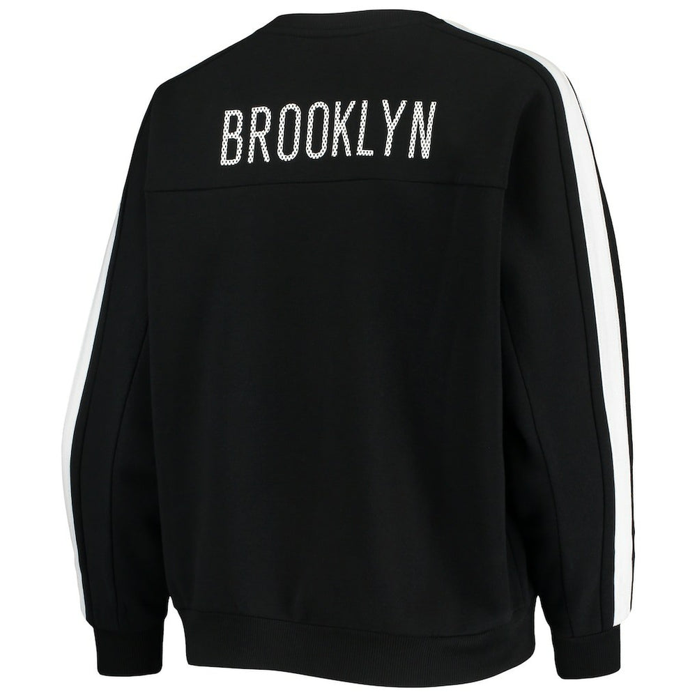 Brooklyn Nets The Wild Collective Women's Perforated Logo Pullover Sweatshirt