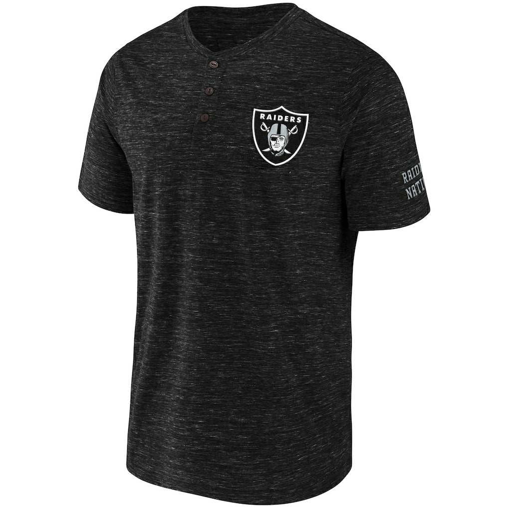 NFL x Darius Rucker Collection Slub Henley T-Shirt - Las Vegas Raiders T-shirts