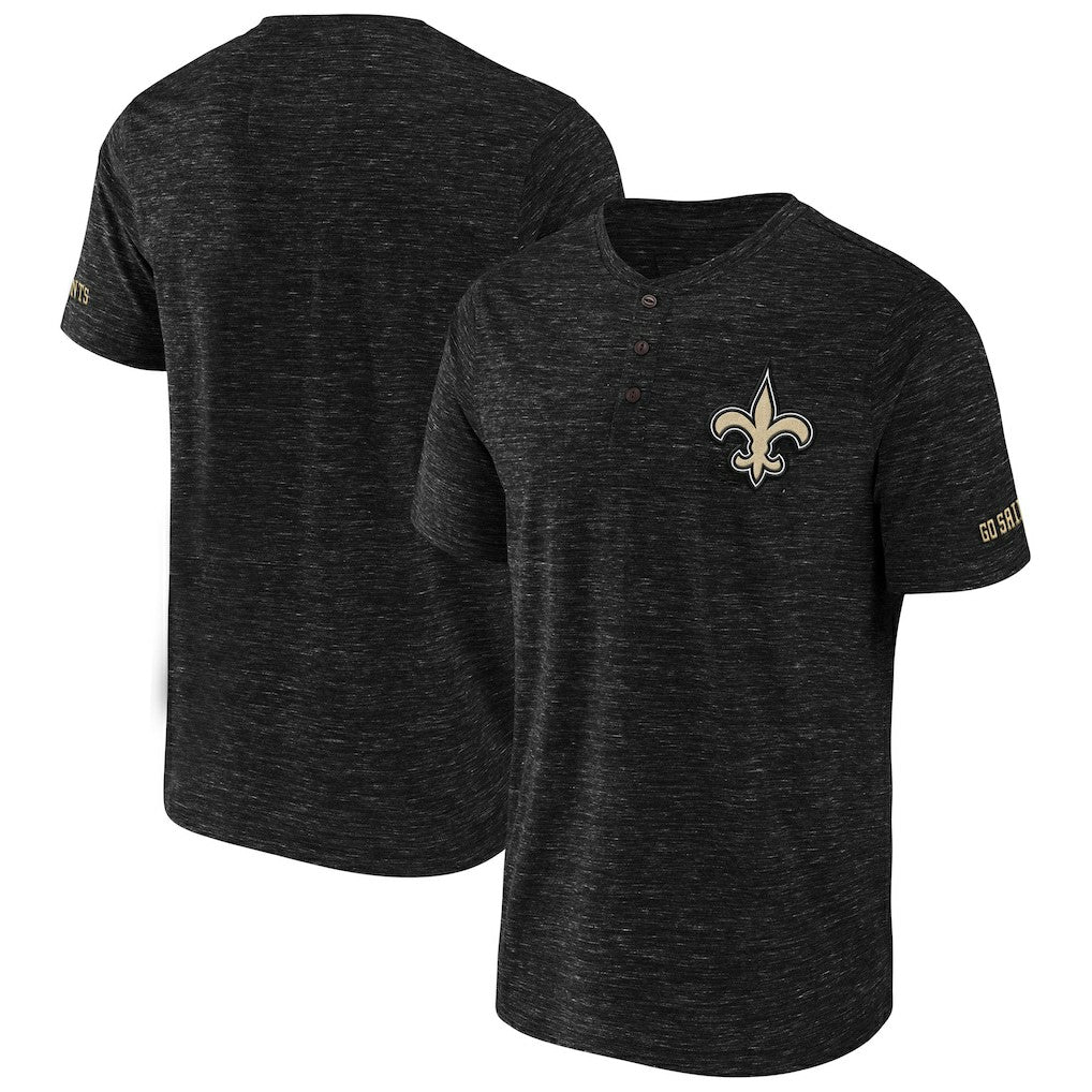 NFL x Darius Rucker Collection Slub Henley T-Shirt - New Orleans Saints T-shirts