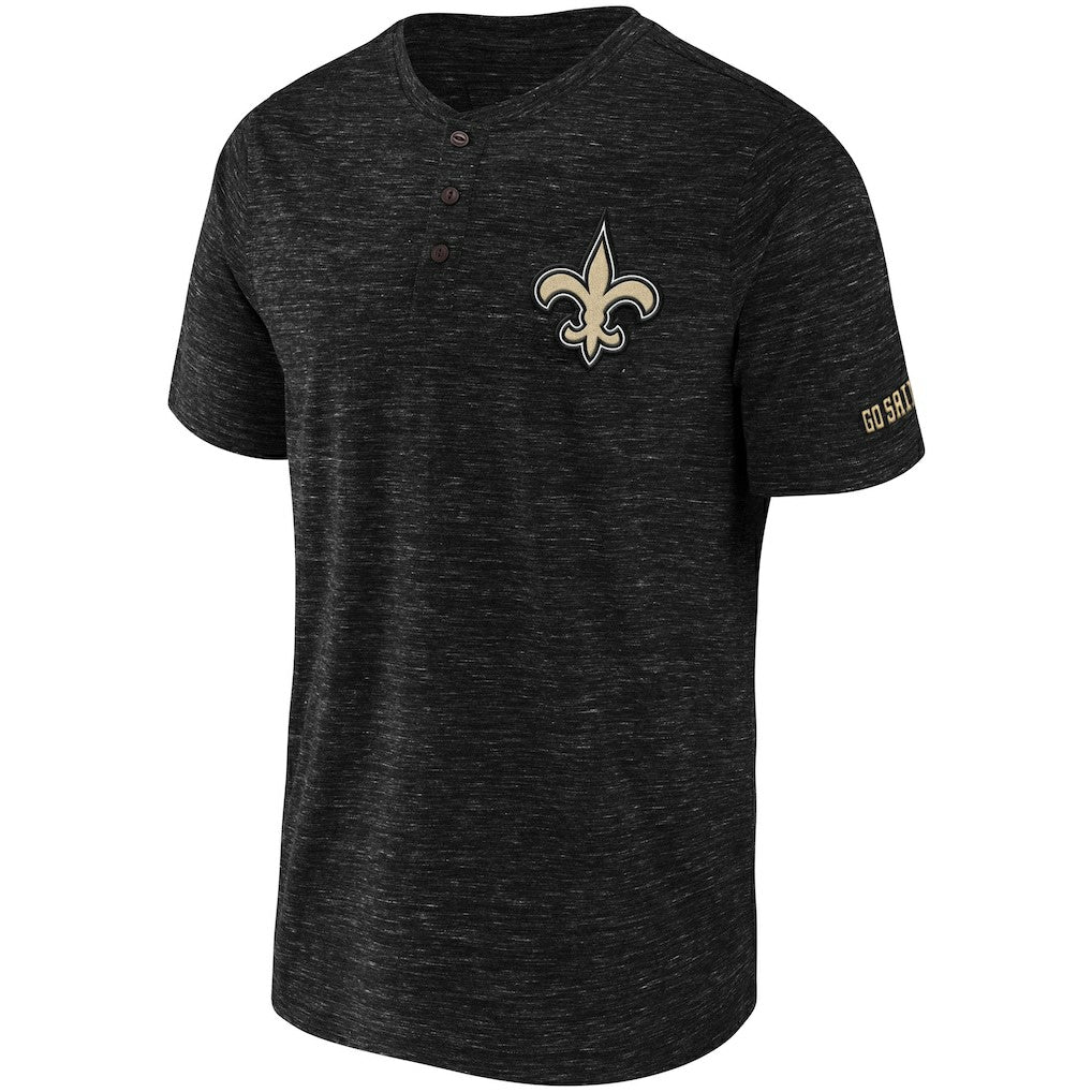 NFL x Darius Rucker Collection Slub Henley T-Shirt - New Orleans Saints T-shirts