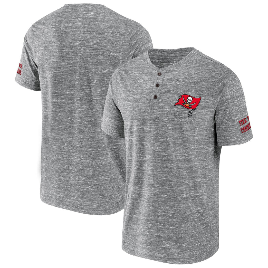 NFL x Darius Rucker Collection Slub Henley T-Shirt - Tampa Bay Buccaneers T-shirts