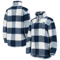 NHL Seattle Kraken G-III 4Her by Carl Banks Women's Plaid Sherpa Quarter-Zip Jacket