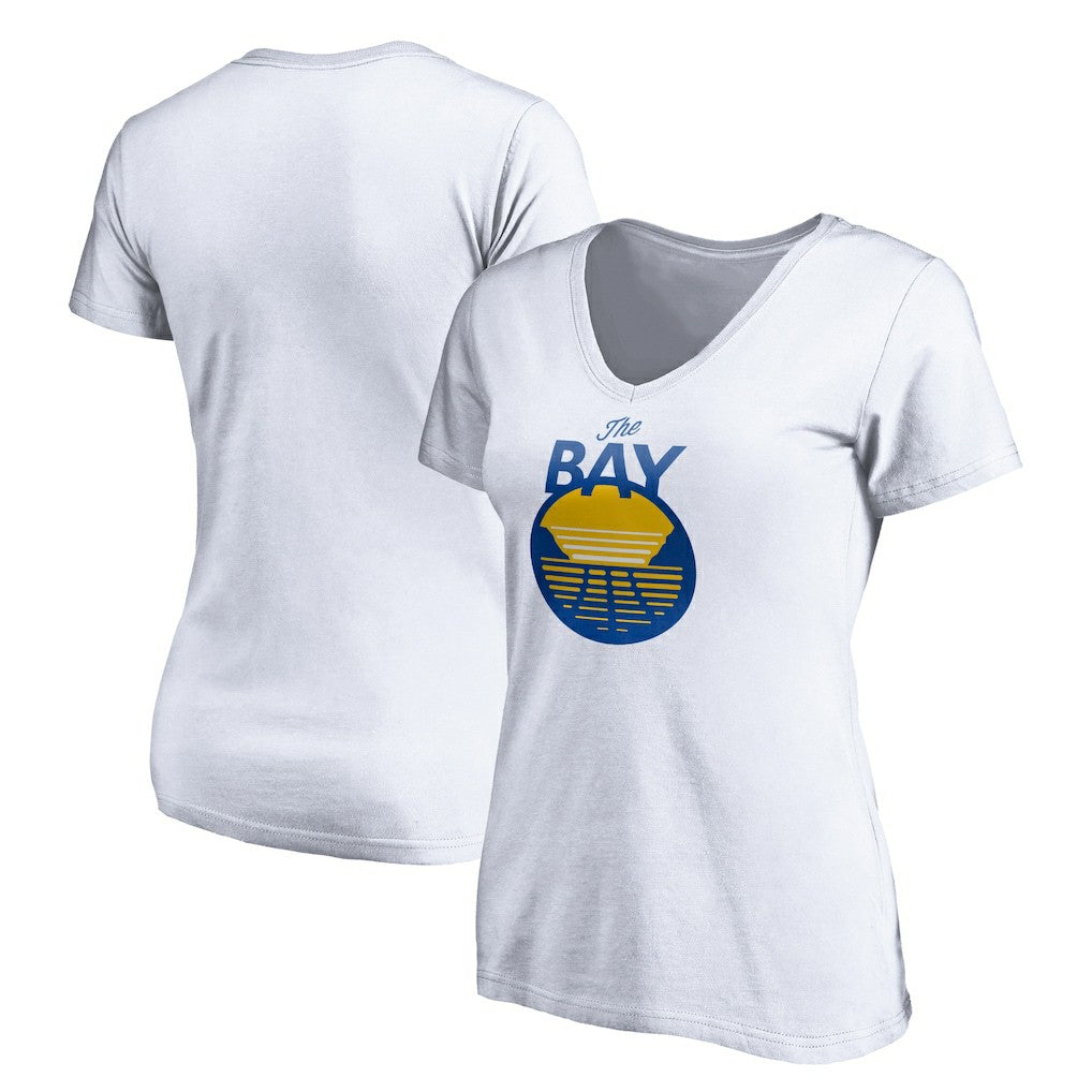 Golden State Warriors Women's The Bay Logo V-Neck T-Shirt sale