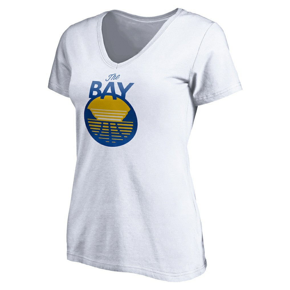 Golden State Warriors Women's The Bay Logo V-Neck T-Shirt sale