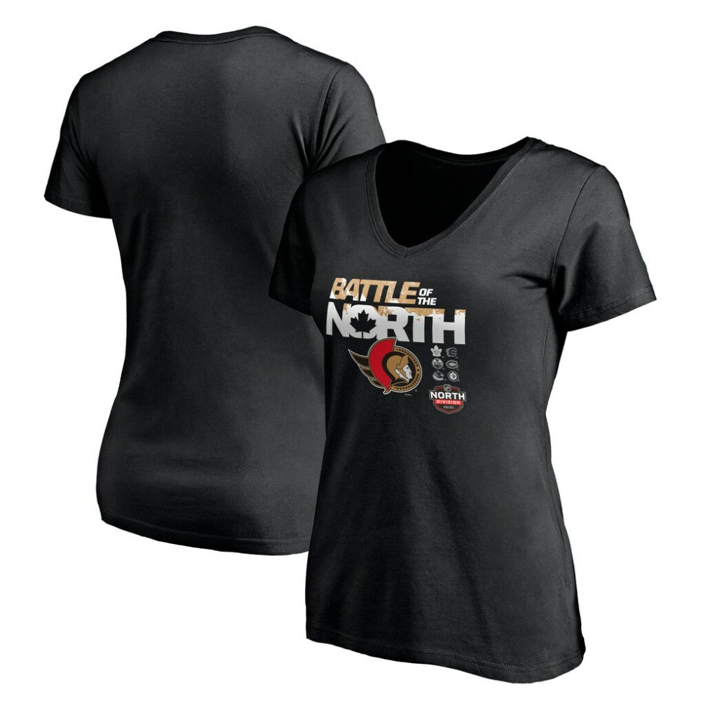 NHL Ottawa Senators Women's Battle of the North V-Neck T-Shirt