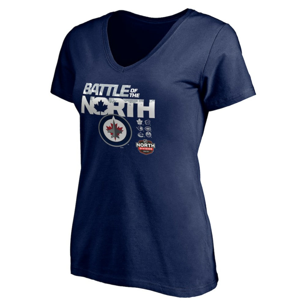 NHL Winnipeg Jets Women's Battle of the North V-Neck T-Shirt