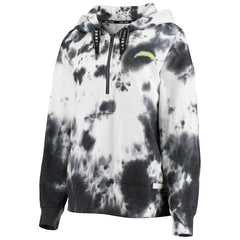 DKNY Sport Women's Dakota Oversized Tie-Dye Half-Zip Hoodie - Los Angeles Chargers Hoodies