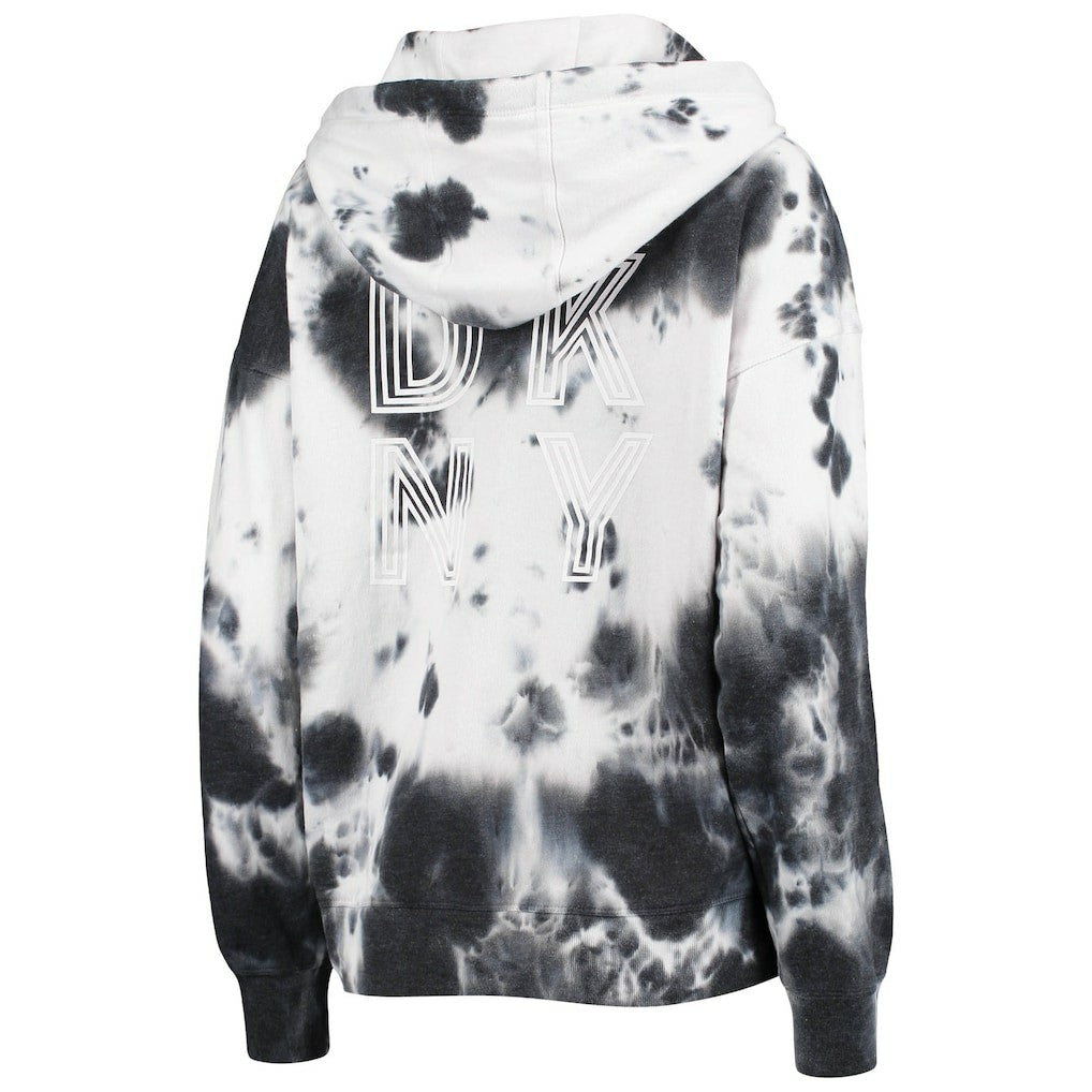 DKNY Sport Women's Dakota Oversized Tie-Dye Half-Zip Hoodie - Los Angeles Chargers Hoodies