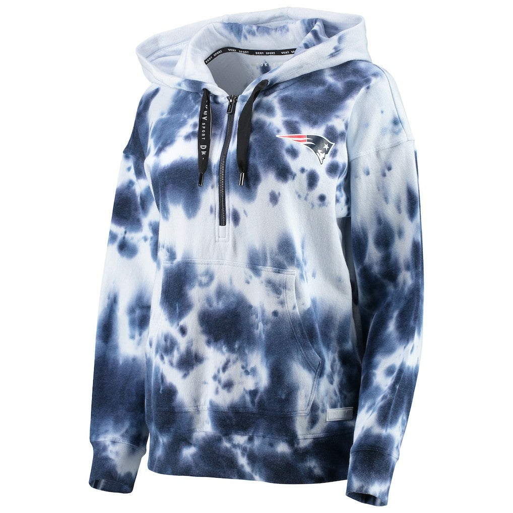 DKNY Sport Women's Dakota Oversized Tie-Dye Half-Zip Hoodie - New England Patriots Hoodies