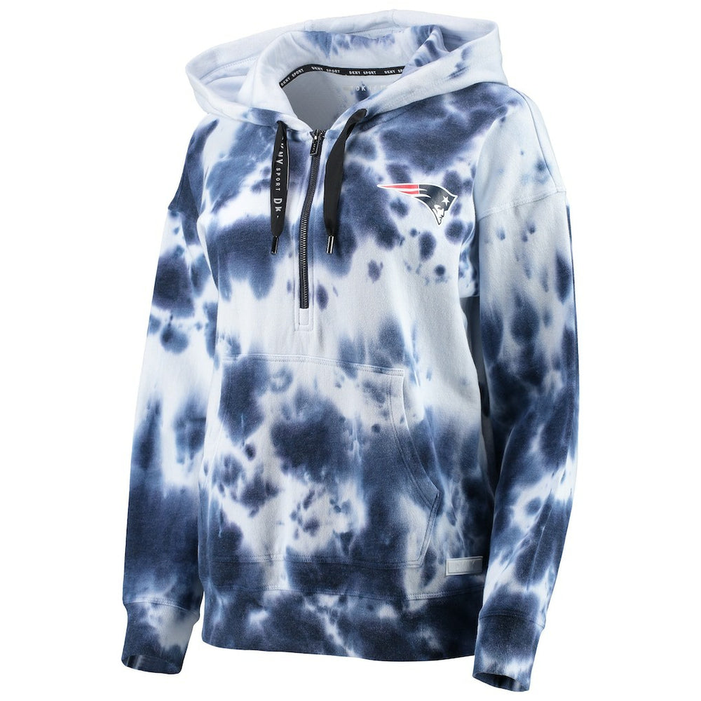 DKNY Sport Women's Dakota Oversized Tie-Dye Half-Zip Hoodie - New England Patriots Hoodies