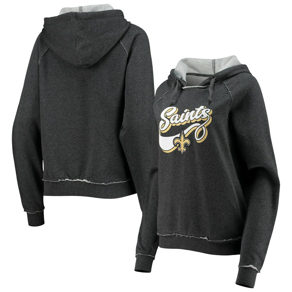 Women's Script Fleece Raglan Pullover Hoodie - New Orleans Saints Hoodies