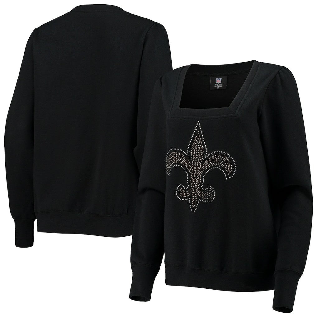 Cuce Women's Winners Square Neck Pullover Sweatshirt - New Orleans Saints Pullover