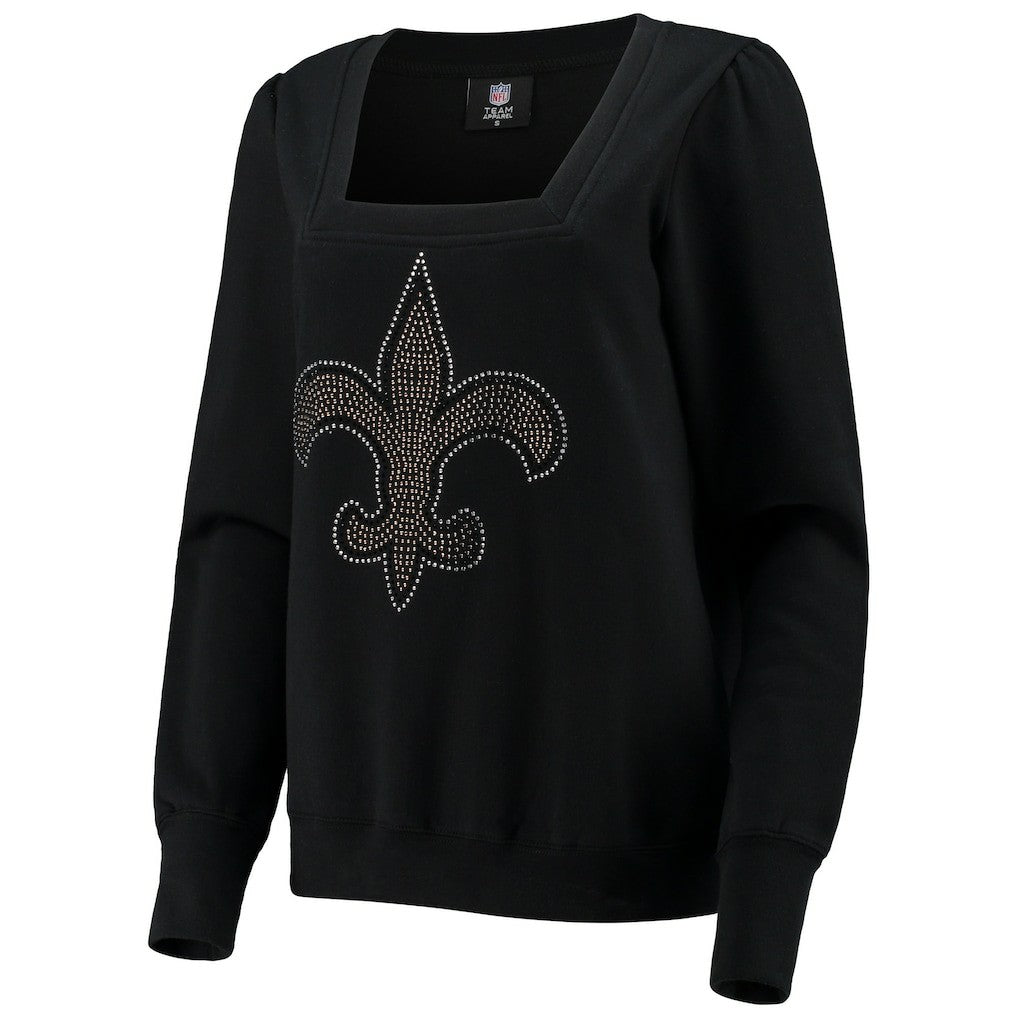 Cuce Women's Winners Square Neck Pullover Sweatshirt - New Orleans Saints Pullover