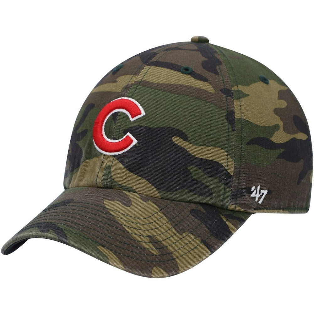 Camo Chicago Cubs '47 Logo Clean Up Adjustable Hat