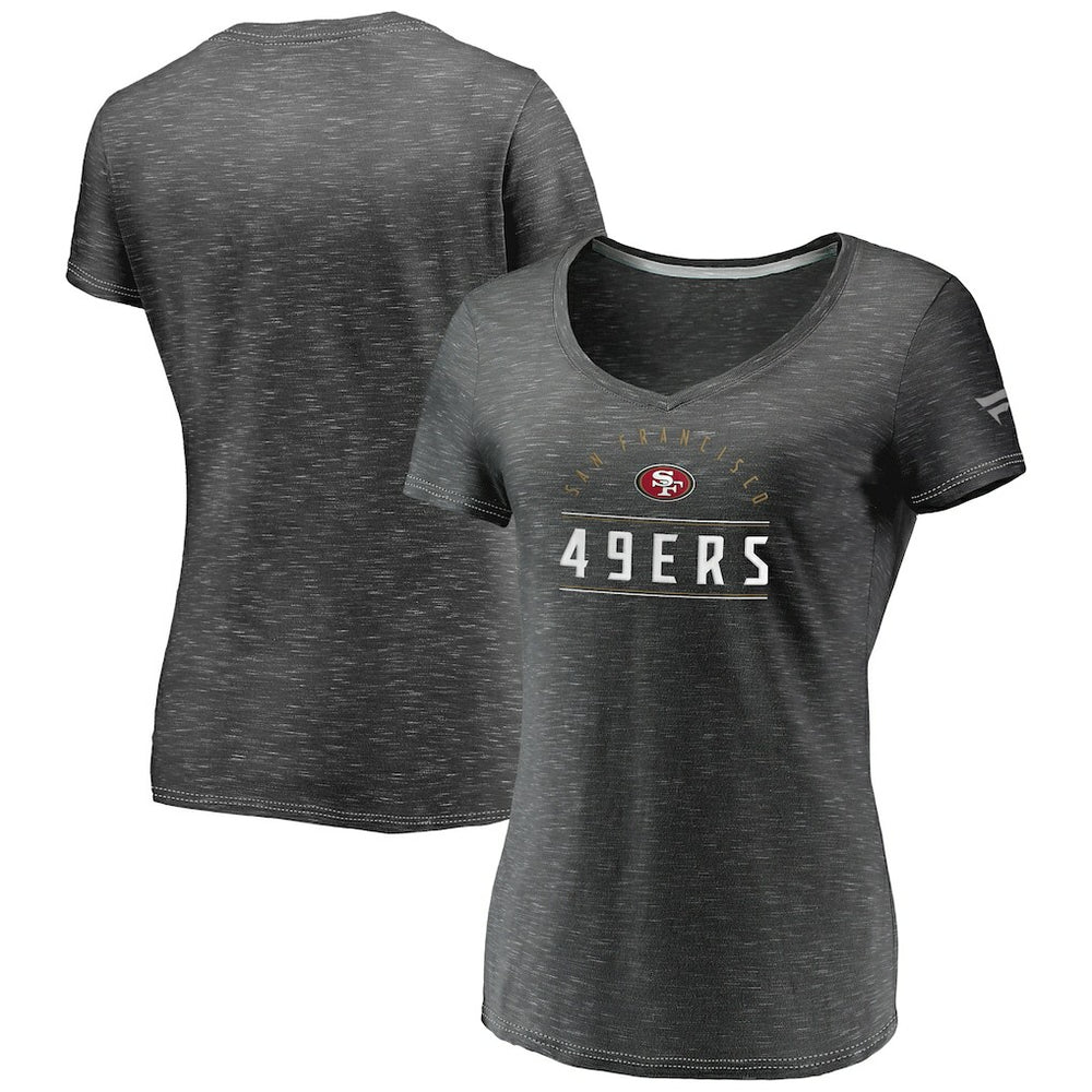 Women's League Leader Space Dye V-Neck T-Shirt - San Francisco 49ers T-shirts