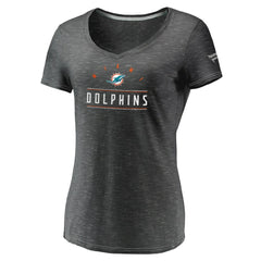 Women's League Leader Space Dye V-Neck T-Shirt - Miami Dolphins T-shirts