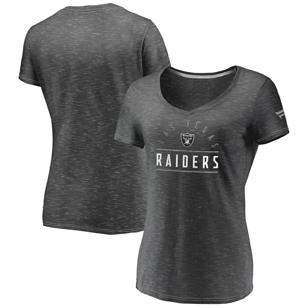 Women's League Leader Space Dye V-Neck T-Shirt - Las Vegas Raiders T-shirts