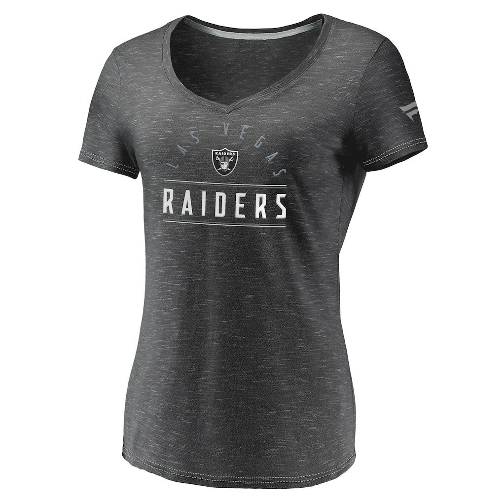 Women's League Leader Space Dye V-Neck T-Shirt - Las Vegas Raiders T-shirts