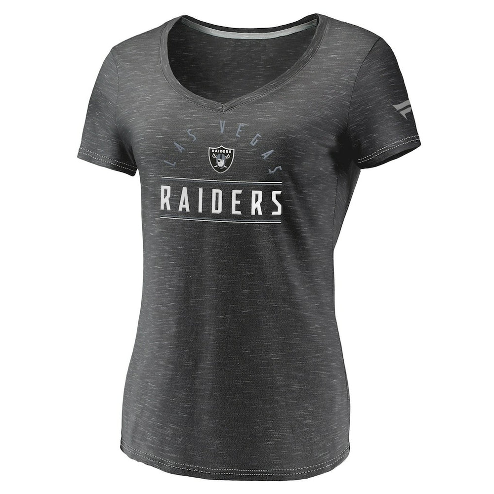 Women's League Leader Space Dye V-Neck T-Shirt - Las Vegas Raiders T-shirts