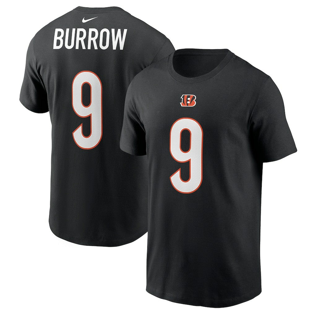 Joe Burrow  Player Name & Number T-Shirt - Cincinnati Bengals T-shirts