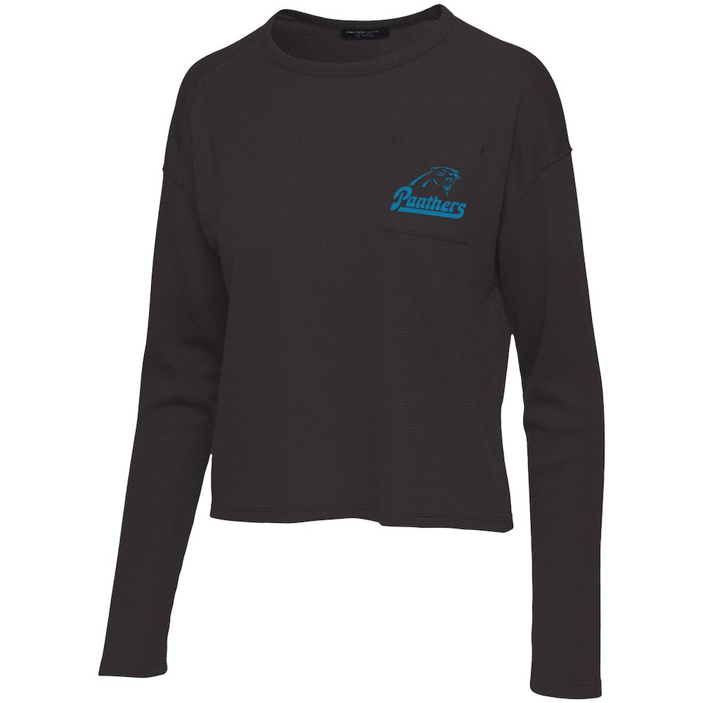 Junk Food Women's Pocket Thermal Long Sleeve T-Shirt - Carolina Panthers T-shirts