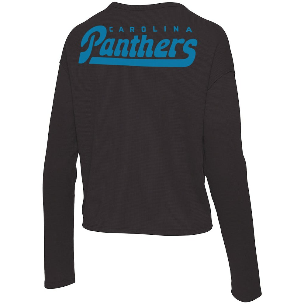 Junk Food Women's Pocket Thermal Long Sleeve T-Shirt - Carolina Panthers T-shirts