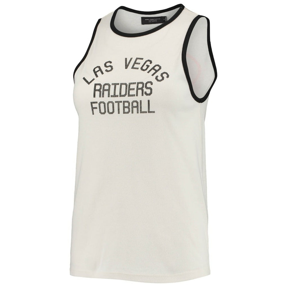 Junk Food Women's Throwback Pop Binding Scoop Neck Tank Top - Las Vegas Raiders Tops