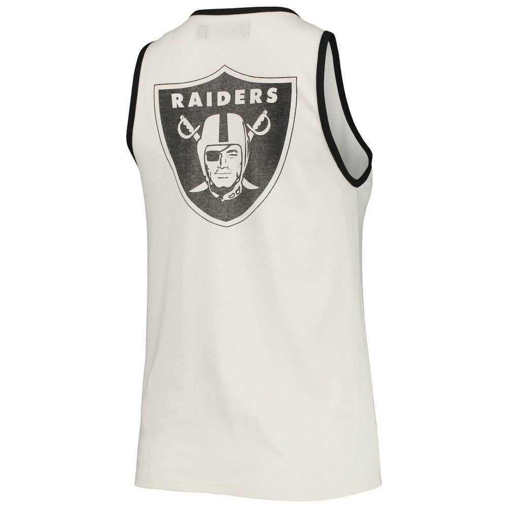 Junk Food Women's Throwback Pop Binding Scoop Neck Tank Top - Las Vegas Raiders Tops