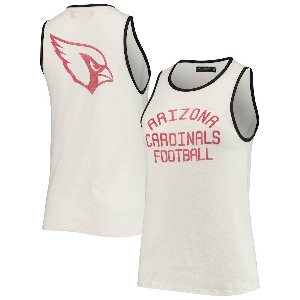Junk Food Women's Throwback Pop Binding Scoop Neck Tank Top - Arizona Cardinals Tops