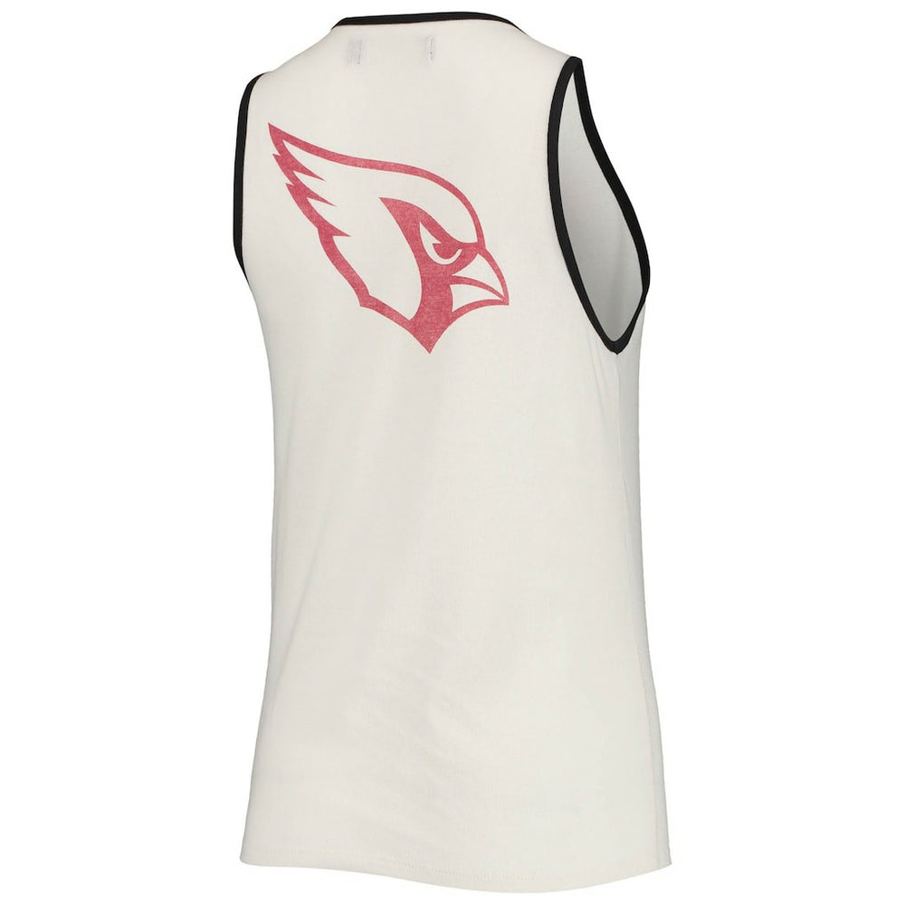 Junk Food Women's Throwback Pop Binding Scoop Neck Tank Top - Arizona Cardinals Tops