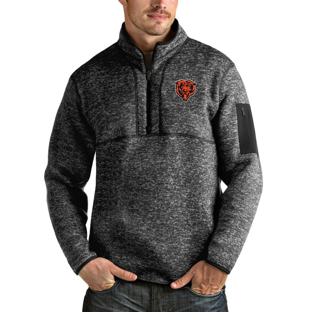 Antigua Fortune Quarter-Zip Pullover Jacket - Chicago Bears Pullover
