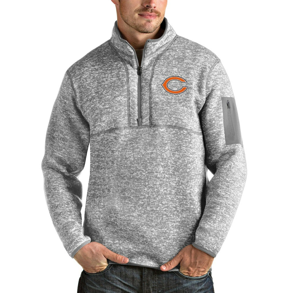 Antigua Fortune Quarter-Zip Pullover Jacket - Chicago Bears Pullover