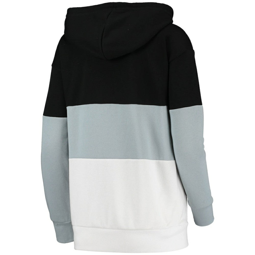 Black/Gray Chicago White Sox G-III Sports by Carl Banks Women's Block and Tackle Colorblock Pullover Hoodie