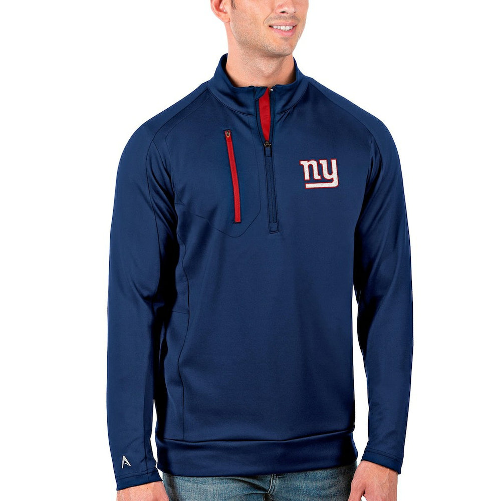 Antigua Generation Quarter-Zip Pullover Jacket - New York Giants Pullover