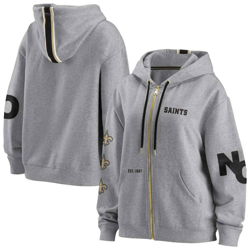 WEAR by Erin Andrews Women's Full-Zip Hoodie - New Orleans Saints Hoodies