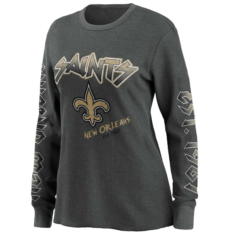 WEAR by Erin Andrews Women's Long Sleeve Thermal T-Shirt - New Orleans Saints T-shirts