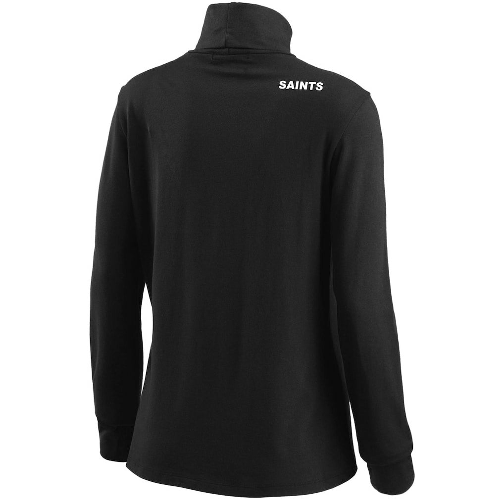 WEAR by Erin Andrews Women's Long Sleeve Tri-Blend Turtleneck T-Shirt - New Orleans Saints T-shirts