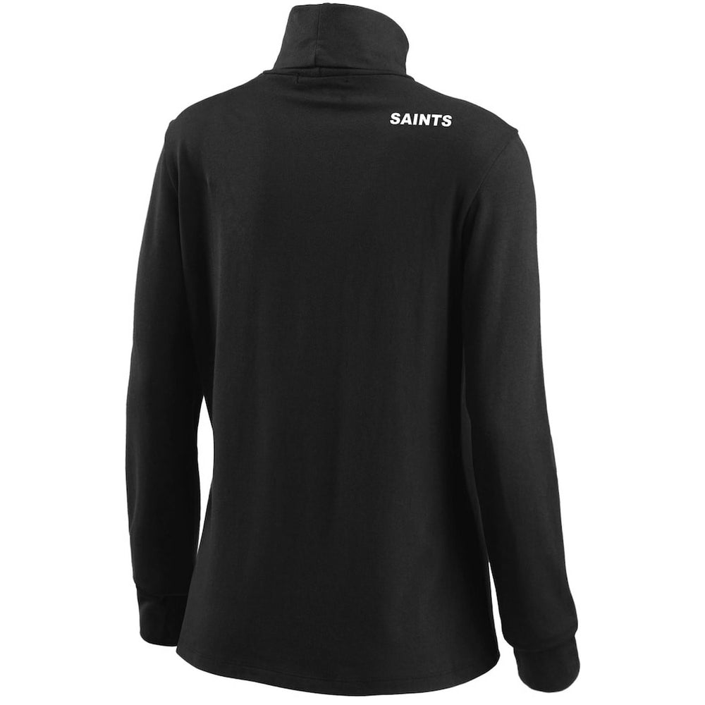 WEAR by Erin Andrews Women's Long Sleeve Tri-Blend Turtleneck T-Shirt - New Orleans Saints T-shirts