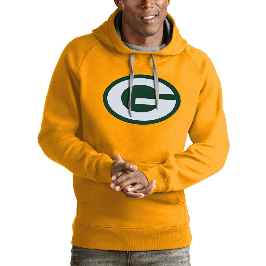 Antigua Victory Pullover Hoodie - Green Bay Packers Hoodies