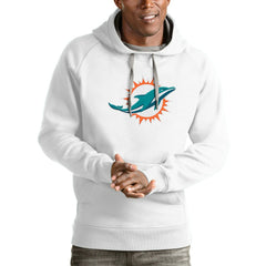 Antigua Victory Pullover Hoodie - Miami Dolphins Hoodies