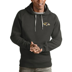Antigua Logo Victory Pullover Hoodie - Baltimore Ravens Hoodies