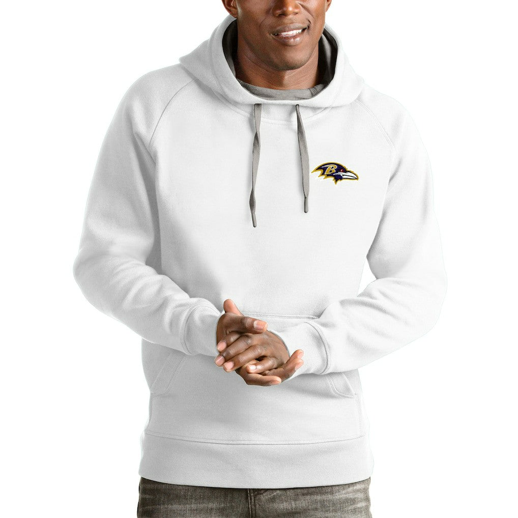 Antigua Logo Victory Pullover Hoodie - Baltimore Ravens Hoodies