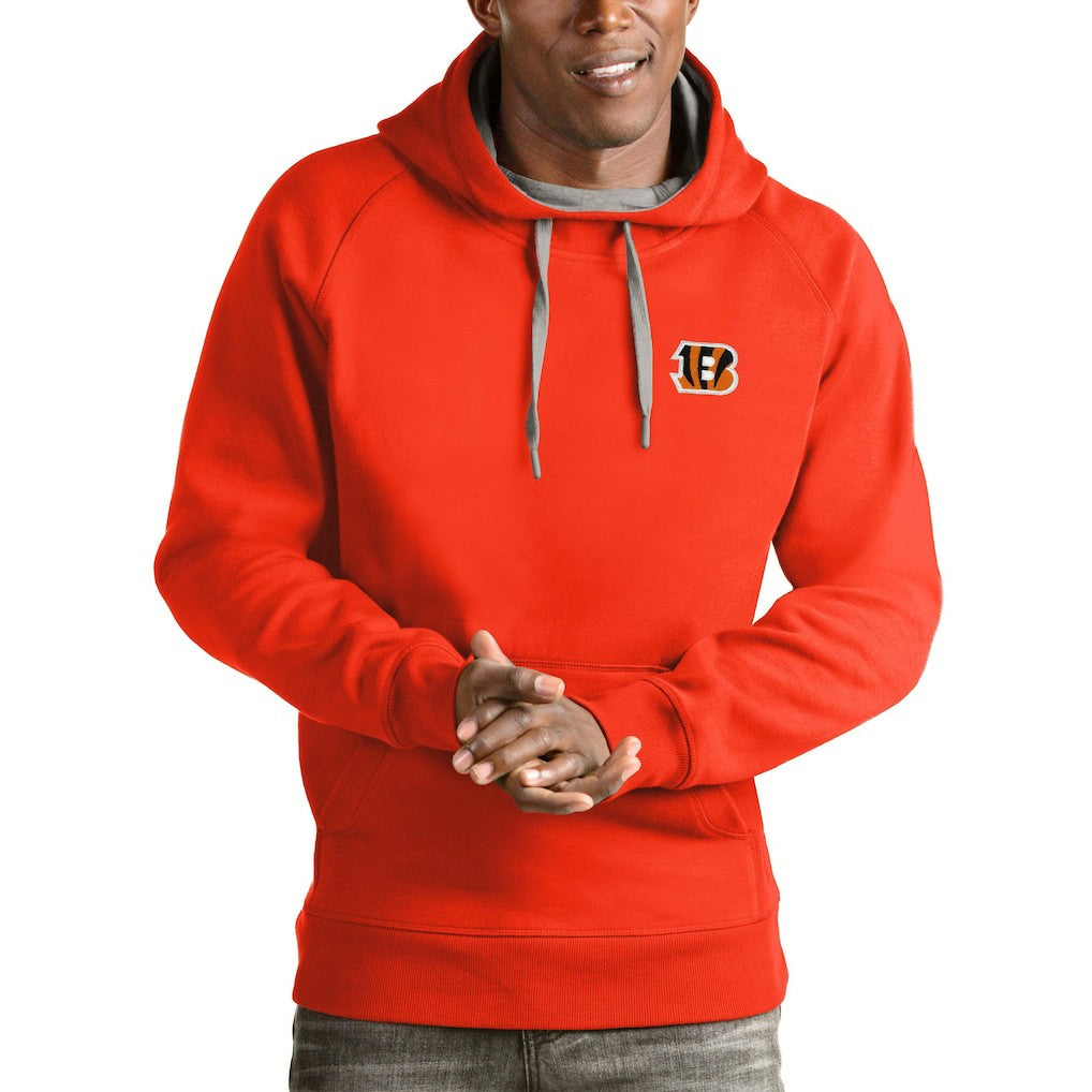 Antigua Logo Victory Pullover Hoodie - Cincinnati Bengals Hoodies