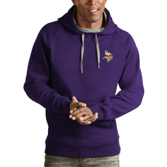 Antigua Logo Victory Pullover Hoodie - Minnesota Vikings Hoodies