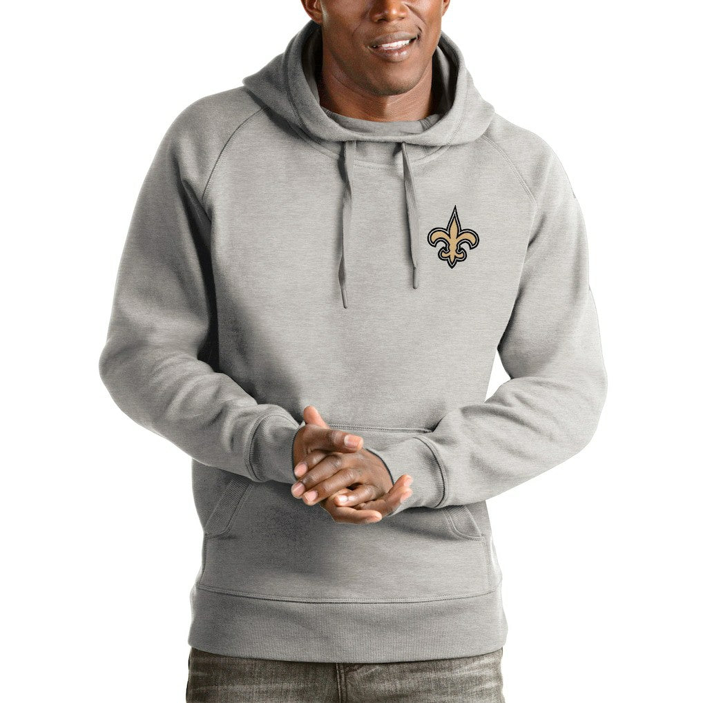 Antigua Logo Victory Pullover Hoodie - New Orleans Saints Hoodies