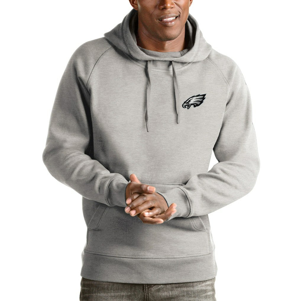 Antigua Logo Victory Pullover Hoodie - Philadelphia Eagles Hoodies