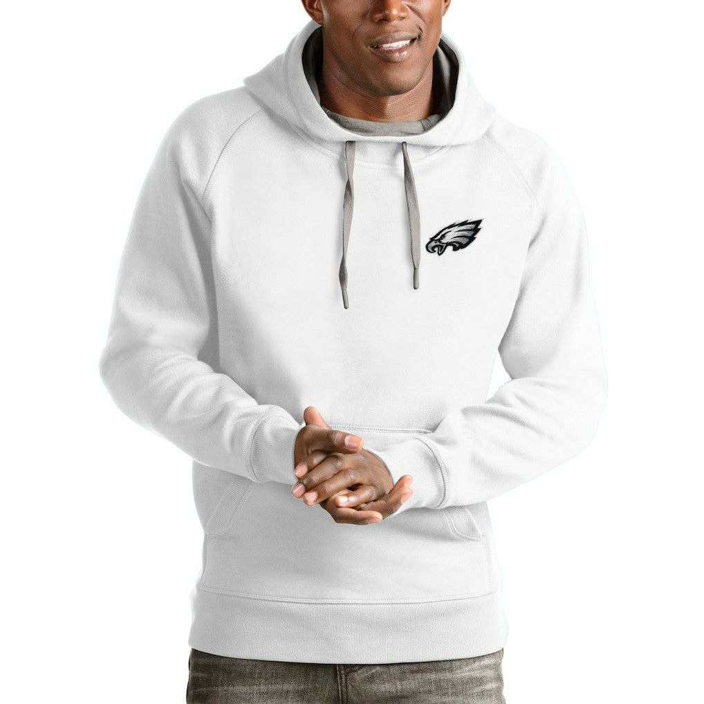 Antigua Logo Victory Pullover Hoodie - Philadelphia Eagles Hoodies